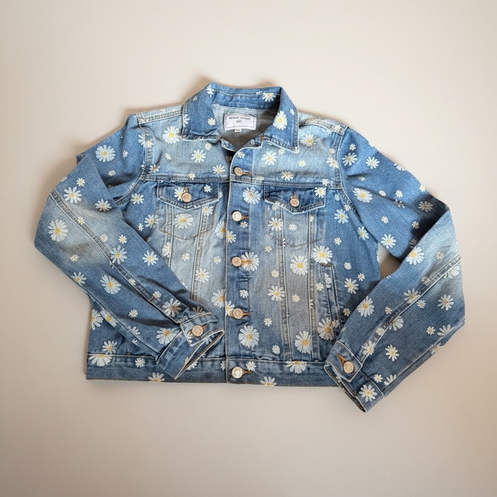 GOGO Jeans Daisy Print Denim Jacket - Picture 2 of 7
